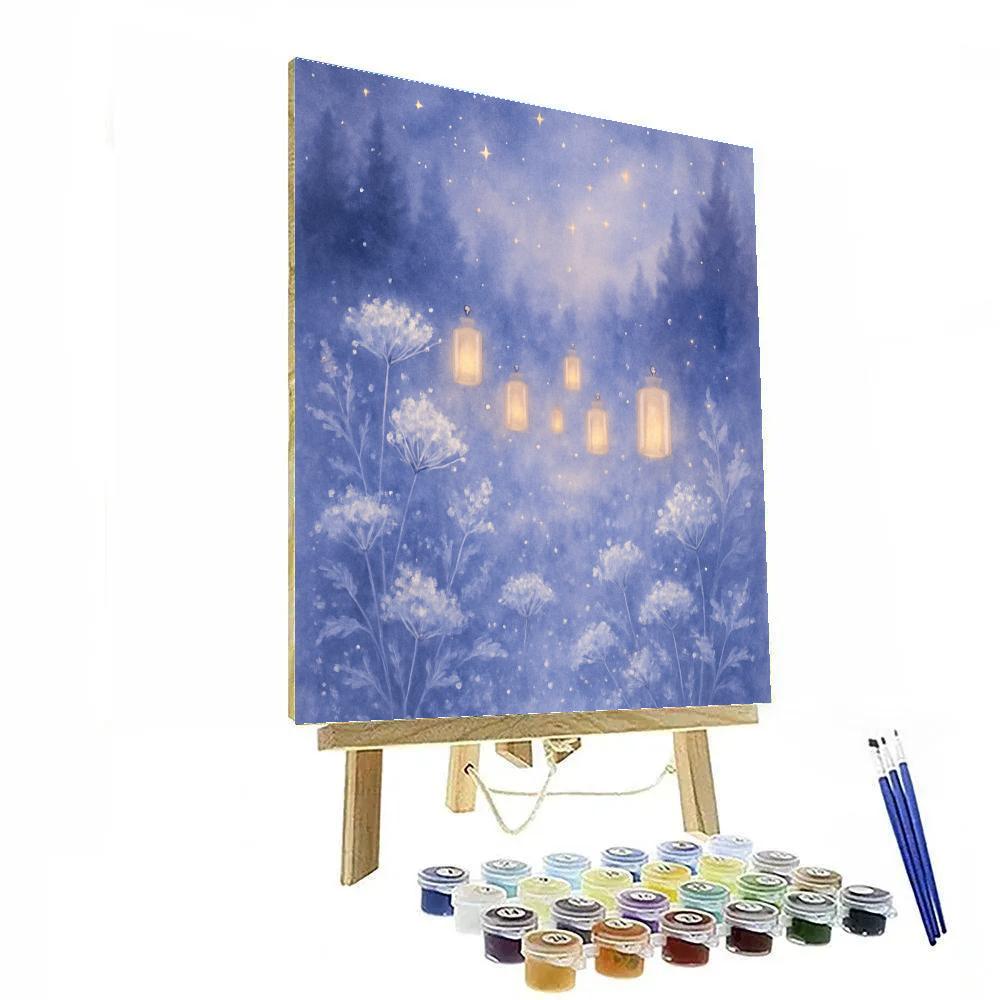 Nocturne Of The Lantern Garden paint by number