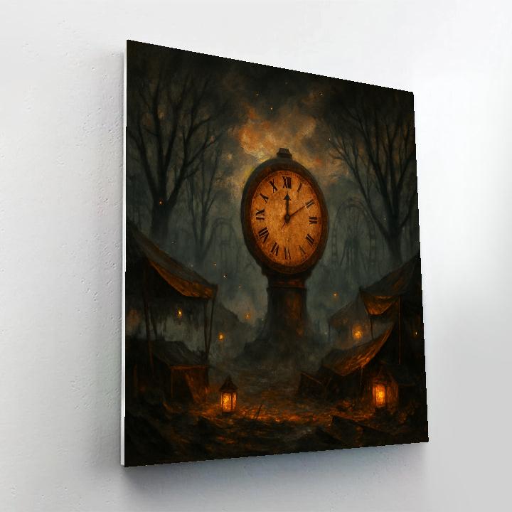 The Forgotten Fairground Clock Painting by numbers kit