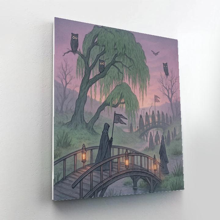 The Lantern Crossing Of Silent Bridges Painting by numbers kit