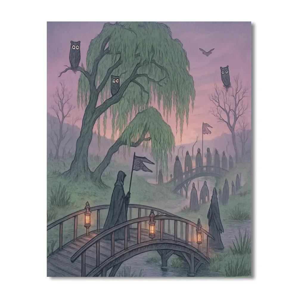 The Lantern Crossing Of Silent Bridges Painting by numbers kit