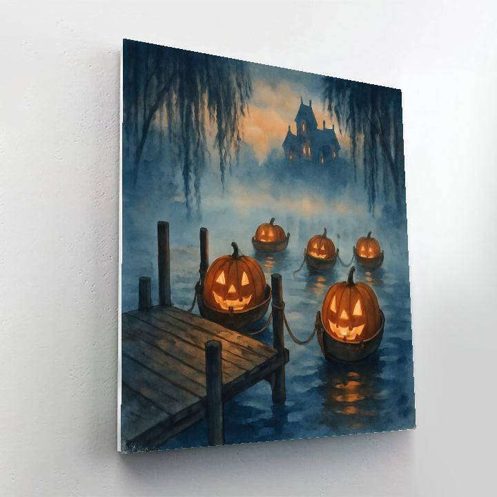 The Pier Of Lantern Boats Painting by numbers kit