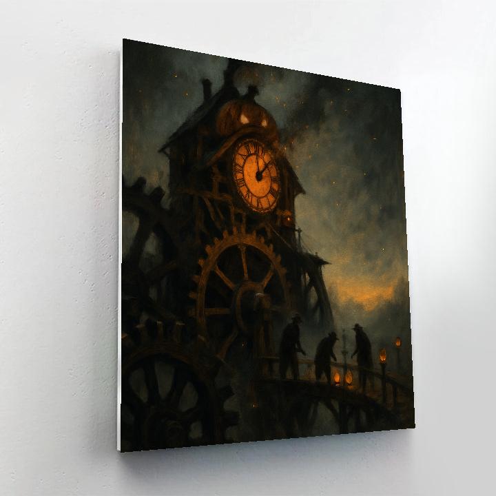 The Clockwork Pumpkin Mill DIY paint by numbers