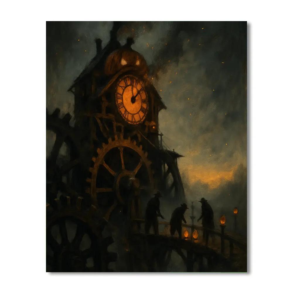 The Clockwork Pumpkin Mill DIY paint by numbers