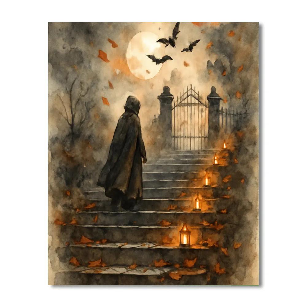 The Lantern Steps Of Winters Eve DIY paint by numbers