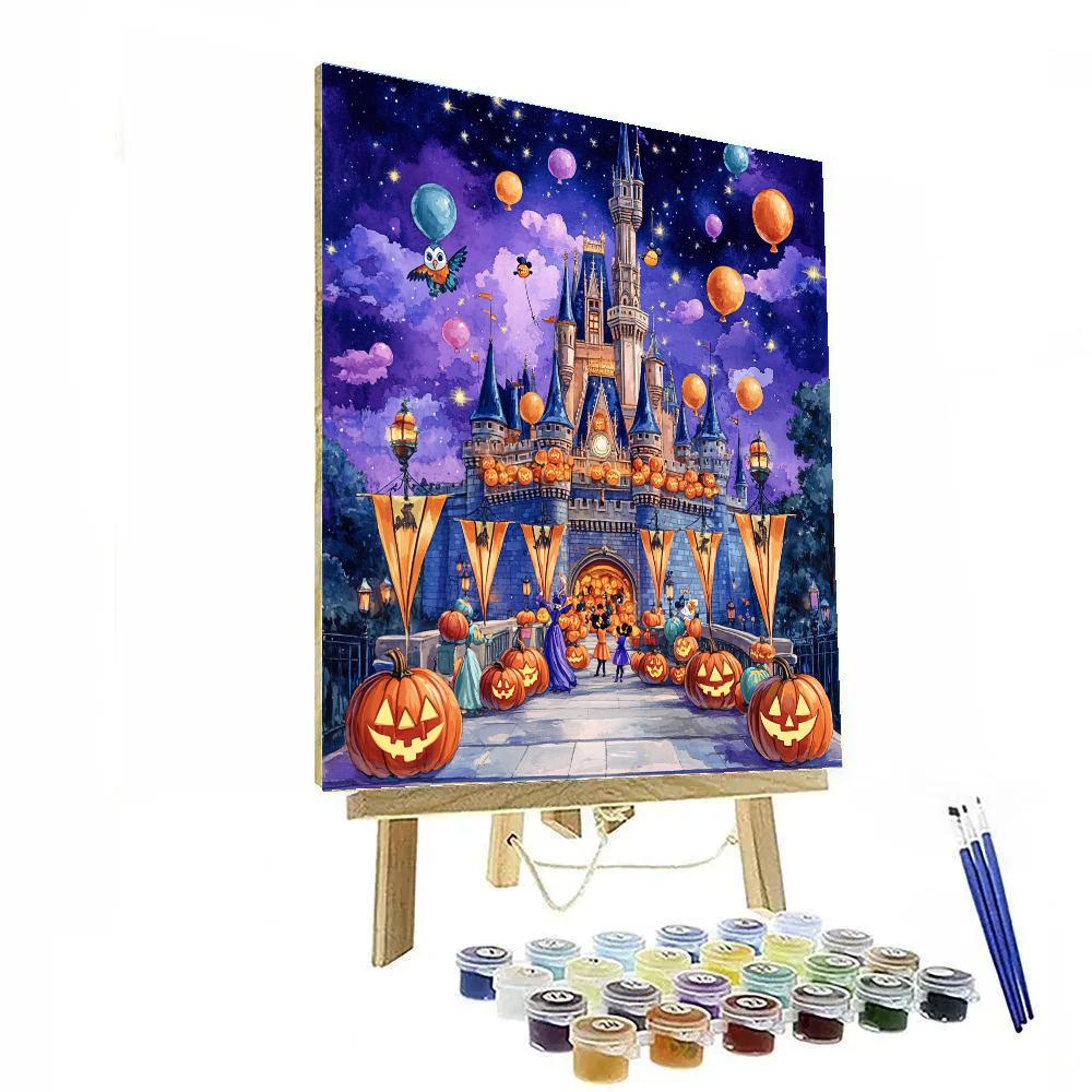 Trick Or Treat Castle At Twilight Paint by numbers art