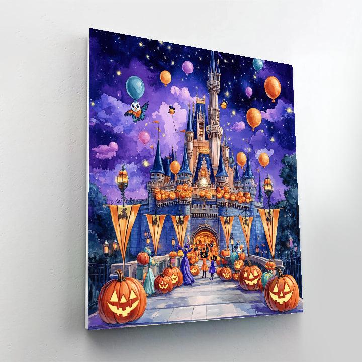 Trick Or Treat Castle At Twilight Paint by numbers art