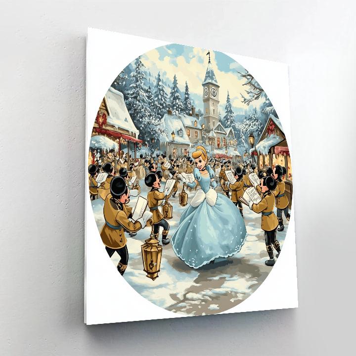 Toy Soldiers Caroling Around Cinderella paint by number