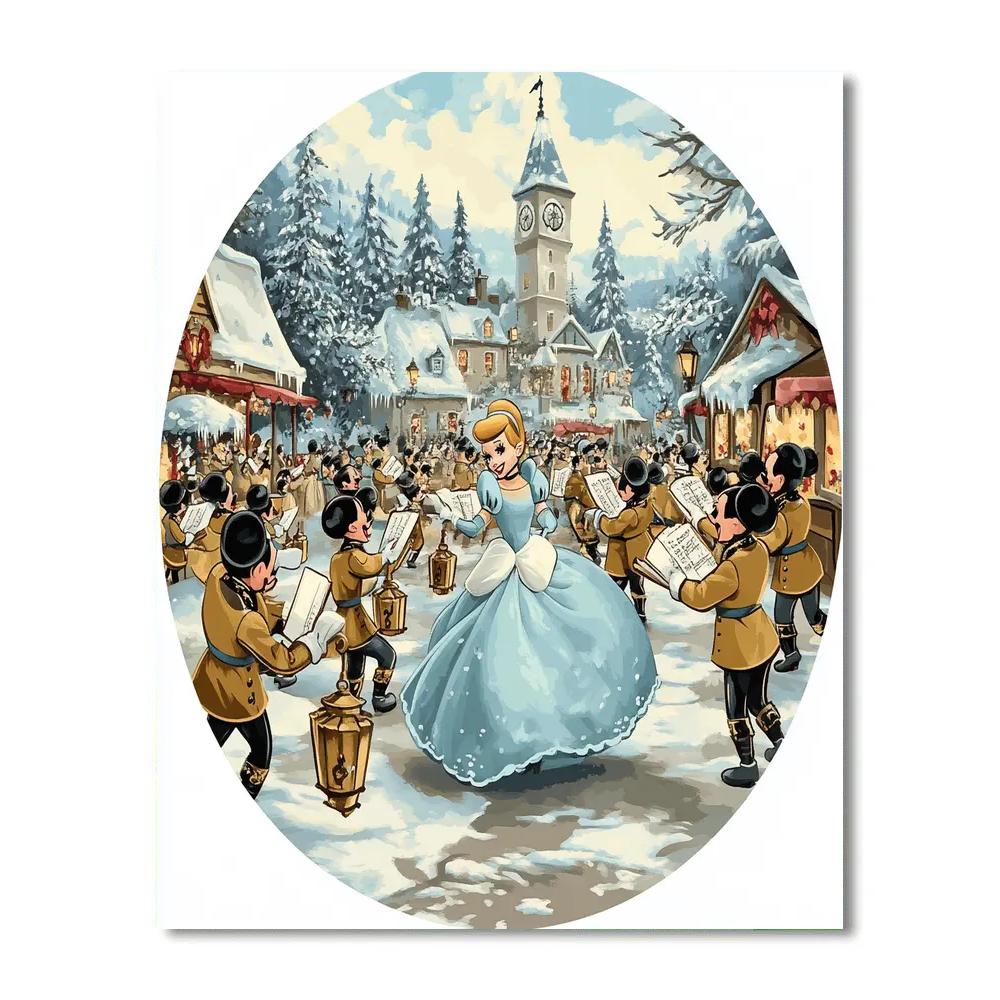 Toy Soldiers Caroling Around Cinderella paint by number