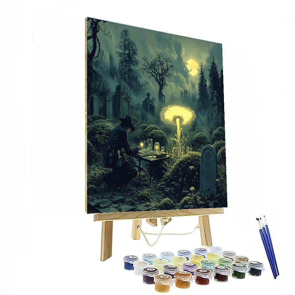 Graveyard Botanist With Haunted Specimen Paint by numbers kits