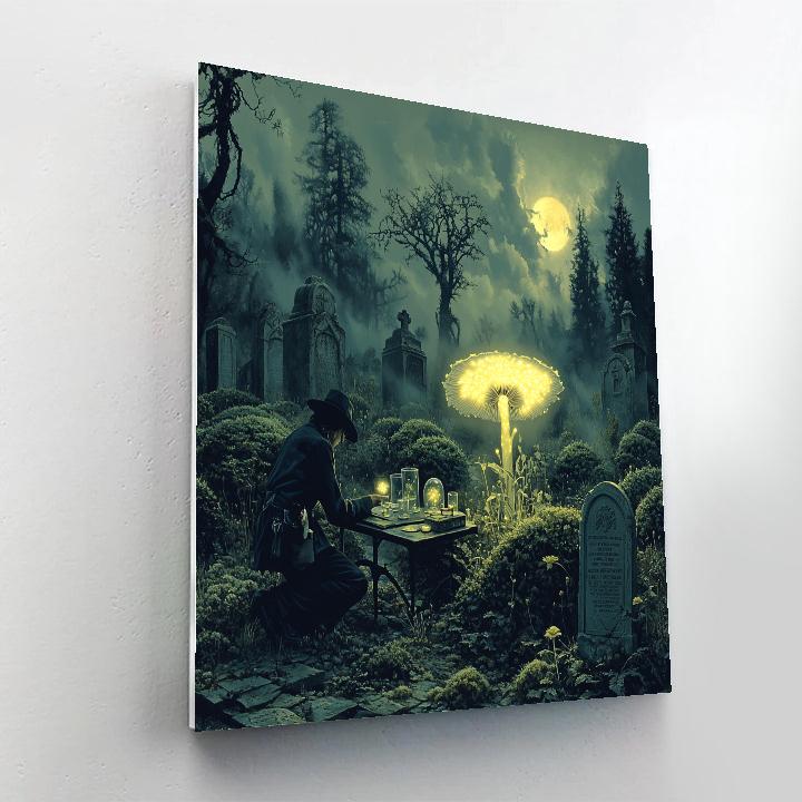 Graveyard Botanist With Haunted Specimen Paint by numbers kits