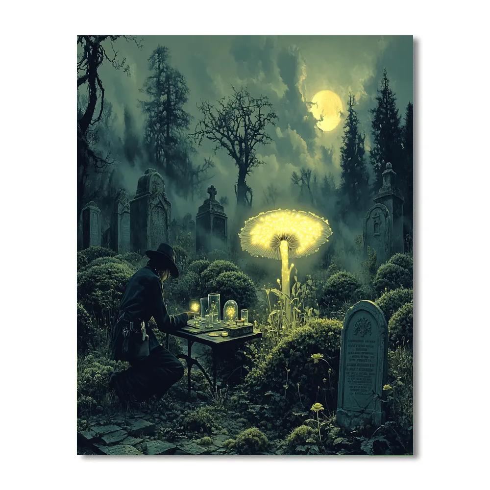 Graveyard Botanist With Haunted Specimen Paint by numbers kits