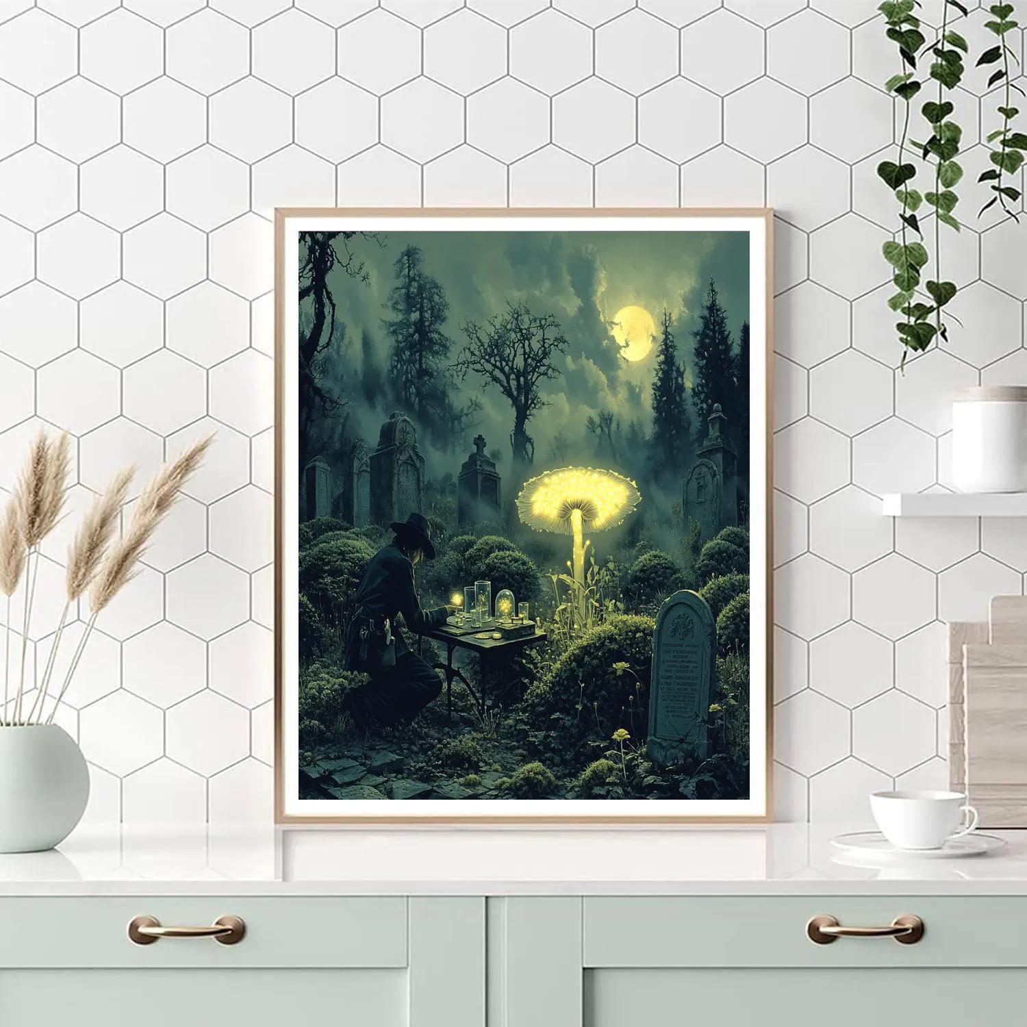 Graveyard Botanist With Haunted Specimen Paint by numbers kits