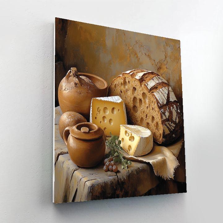 Gustave Courbet Inspired Rustic Still Life Paint by numbers art