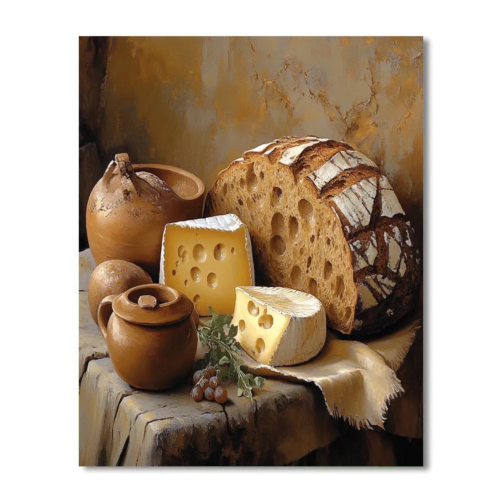 Gustave Courbet Inspired Rustic Still Life Paint by numbers art