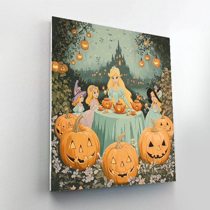Sleeping Beauty Pumpkin Garden Tea DIY paint by numbers