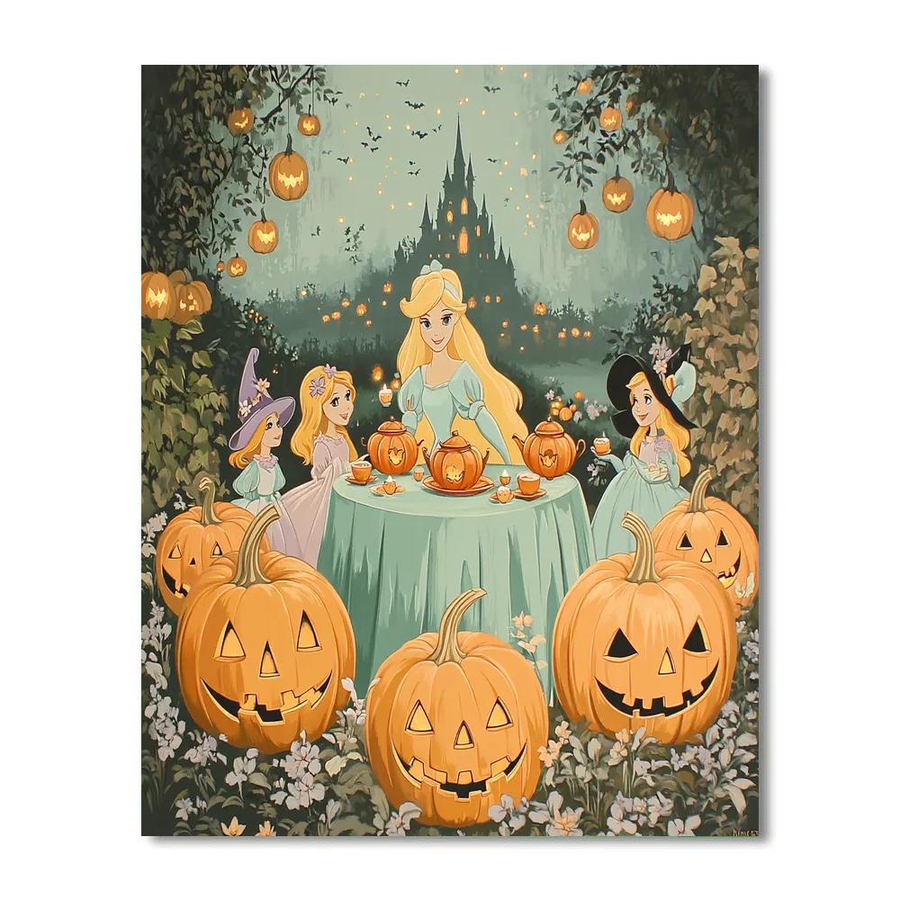 Sleeping Beauty Pumpkin Garden Tea DIY paint by numbers
