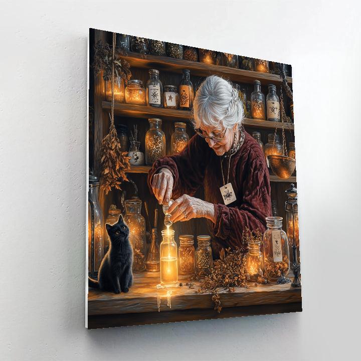 Midnight Apothecary With Halloween Elixirs Paint by numbers art