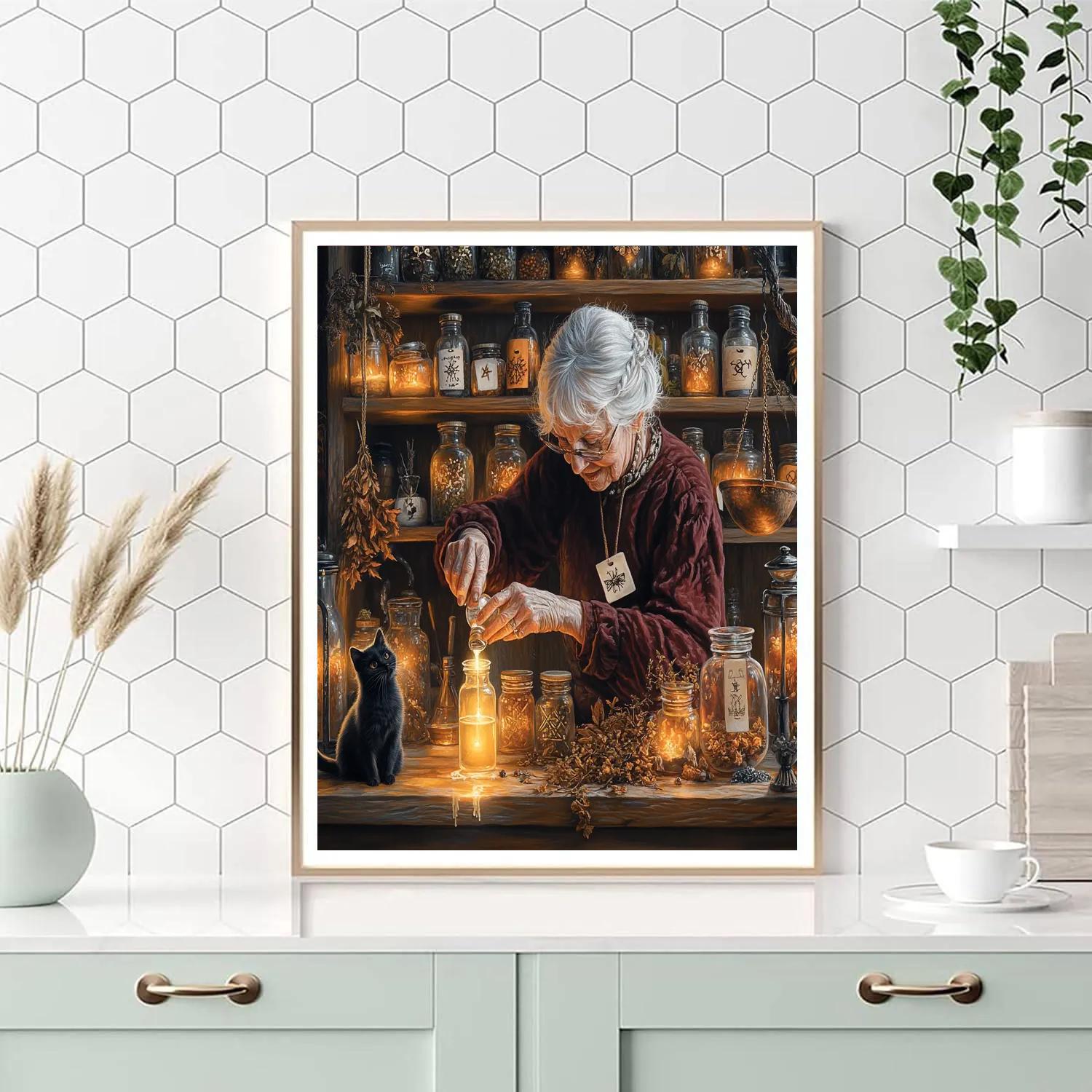 Midnight Apothecary With Halloween Elixirs Paint by numbers art