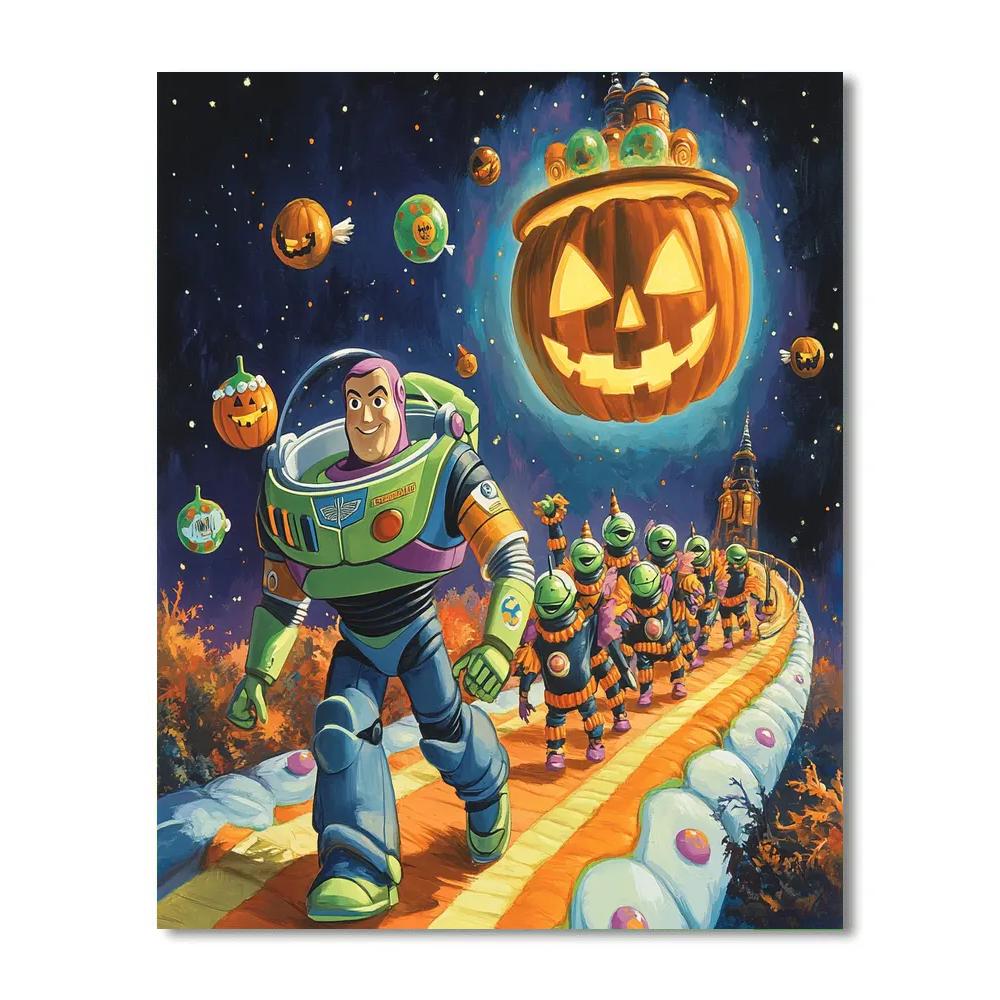 Space Ranger Trick Or Treat Patrol paint by color