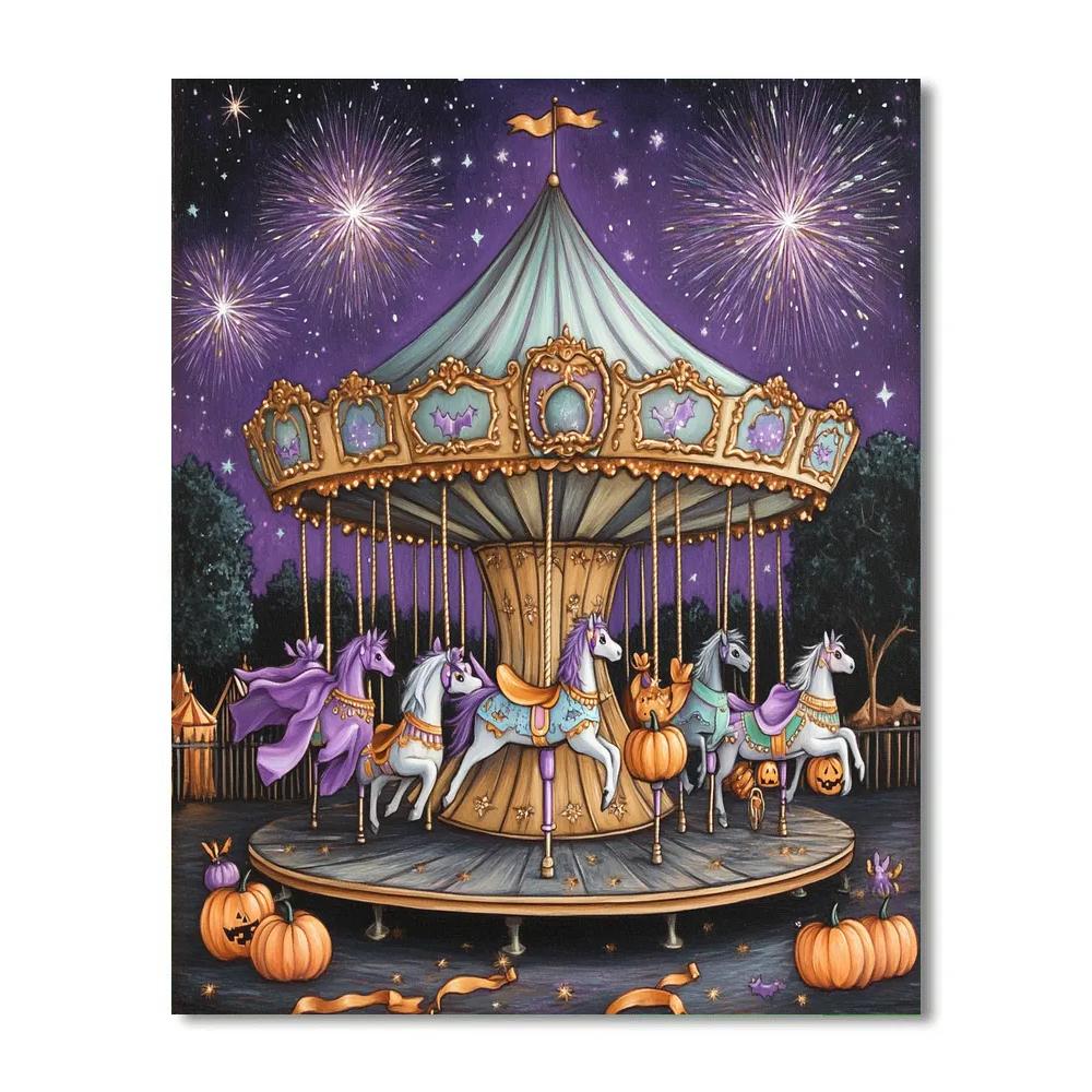 Haunted Carousel Of Enchanted Toys Numbered painting kits