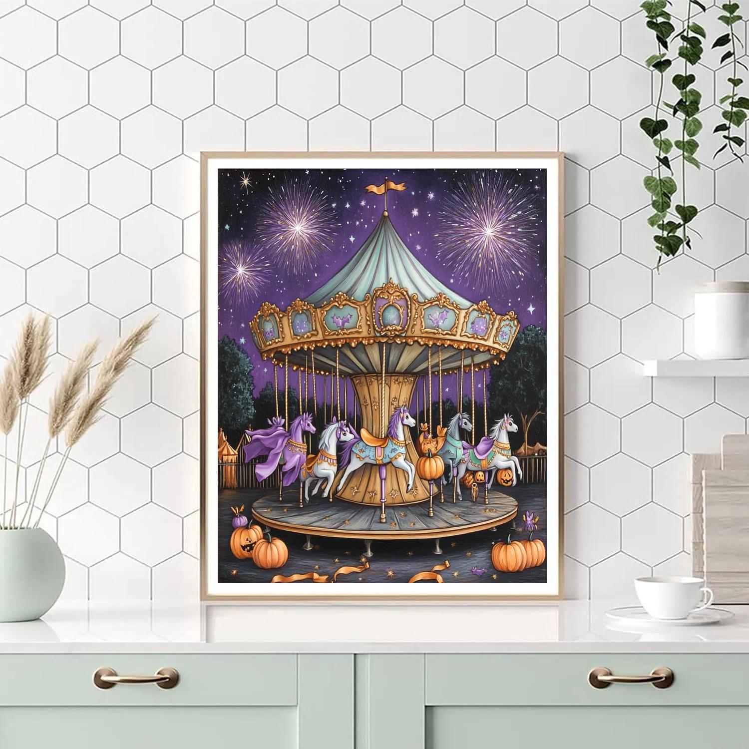 Haunted Carousel Of Enchanted Toys Numbered painting kits