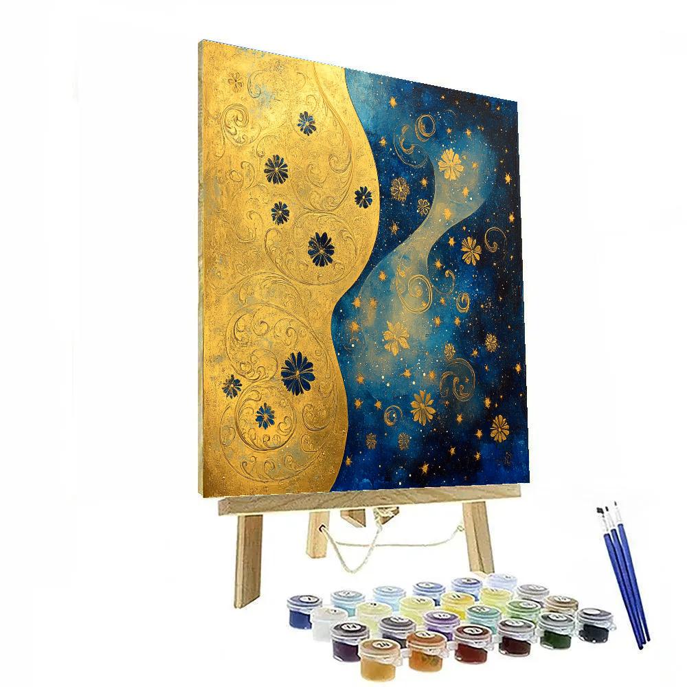 Gustav Klimt Inspired Celestial Harmony painting number kit