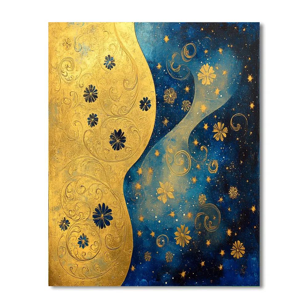 Gustav Klimt Inspired Celestial Harmony painting number kit