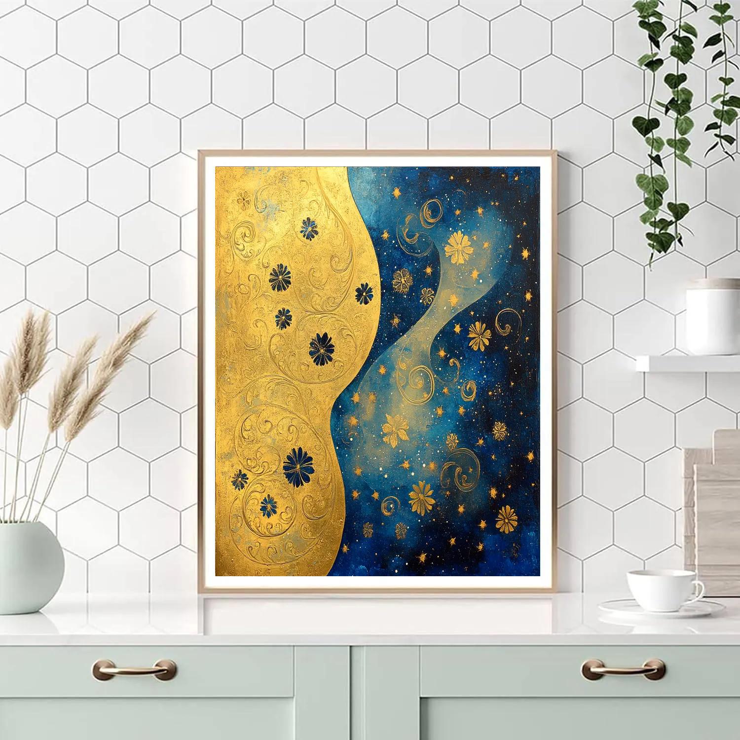 Gustav Klimt Inspired Celestial Harmony painting number kit