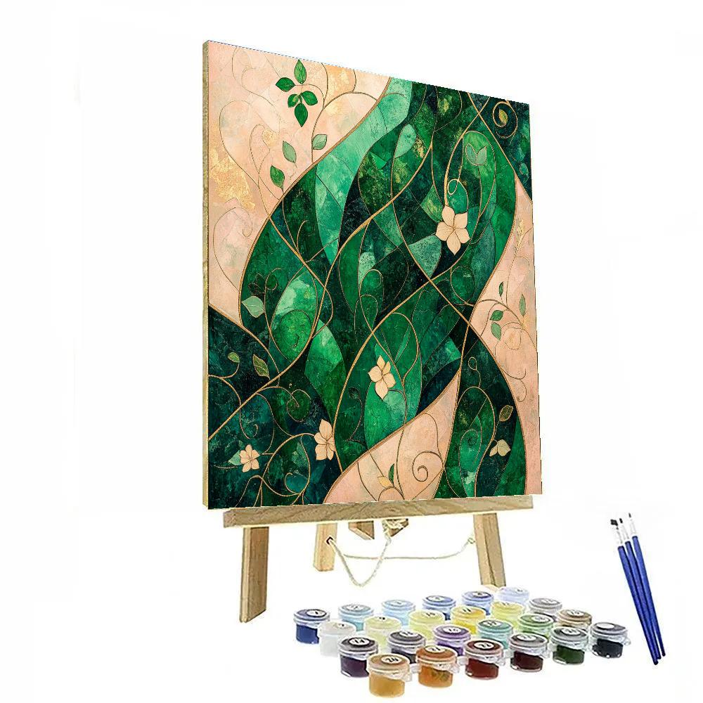 Gustav Klimt Inspired Verdant Whispers Painting by numbers kit