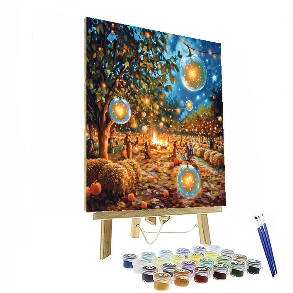 Spectral Orchard Harvest Festival Paint by numbers art