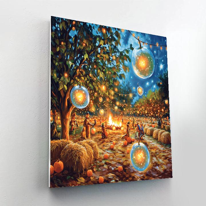 Spectral Orchard Harvest Festival Paint by numbers art
