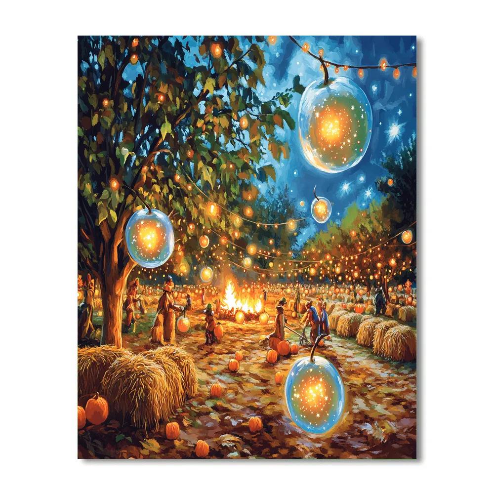Spectral Orchard Harvest Festival Paint by numbers art