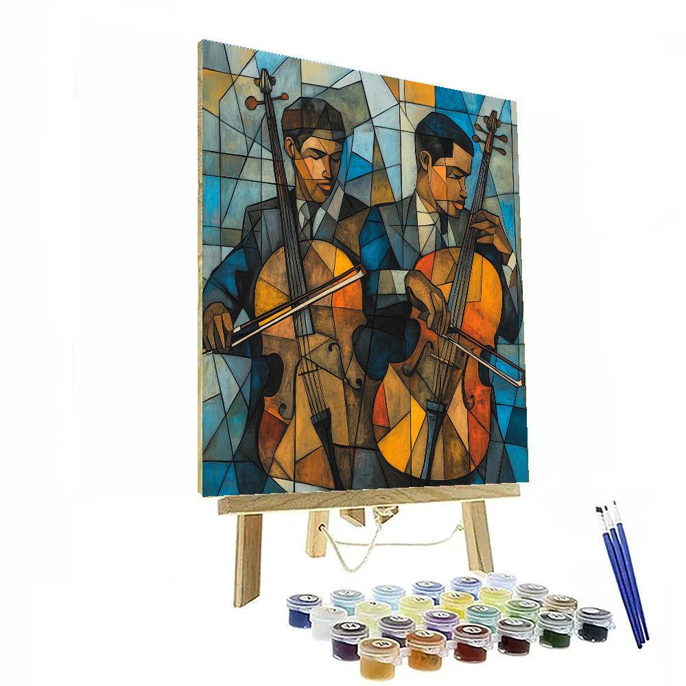 Picasso Inspired Abstract Musical Duo Numbered painting kits