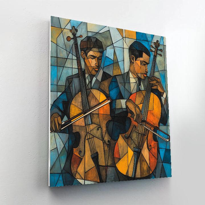 Picasso Inspired Abstract Musical Duo Numbered painting kits