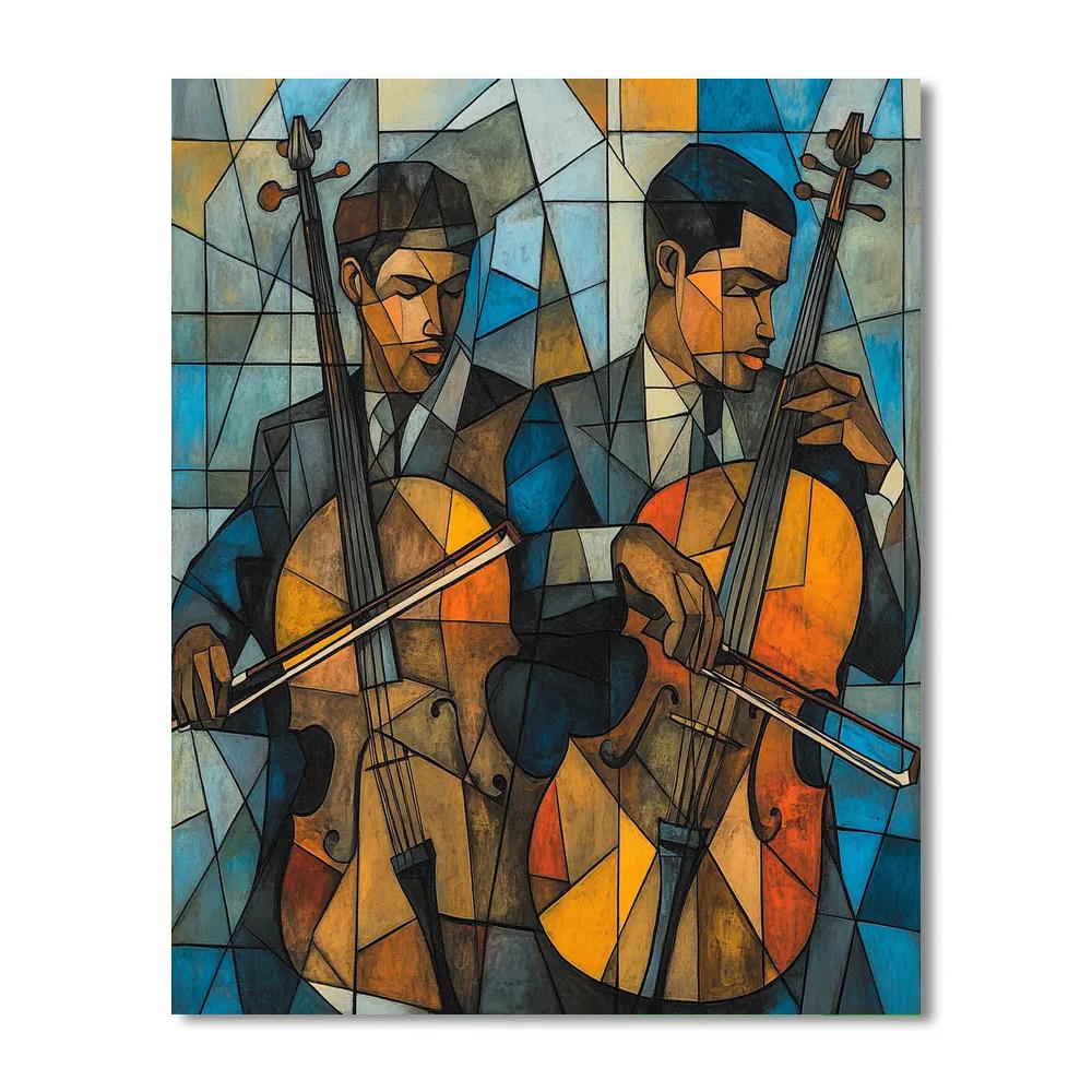 Picasso Inspired Abstract Musical Duo Numbered painting kits