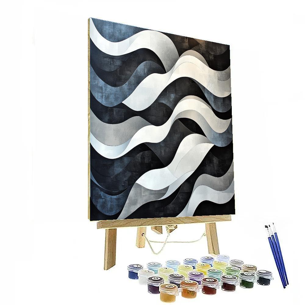 M.C. Escher Inspired Tessellating Ocean Currents painting number kit