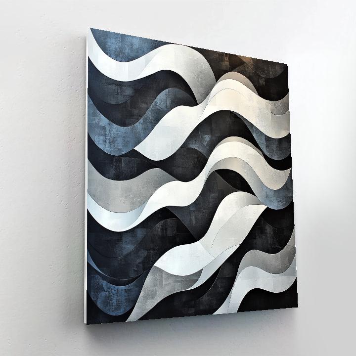 M.C. Escher Inspired Tessellating Ocean Currents painting number kit