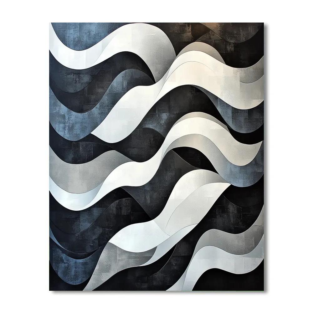 M.C. Escher Inspired Tessellating Ocean Currents painting number kit