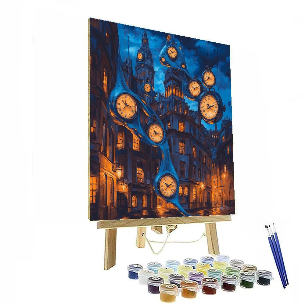 Salvador Dali Inspired Dreamy Cityscape Numbered painting kits