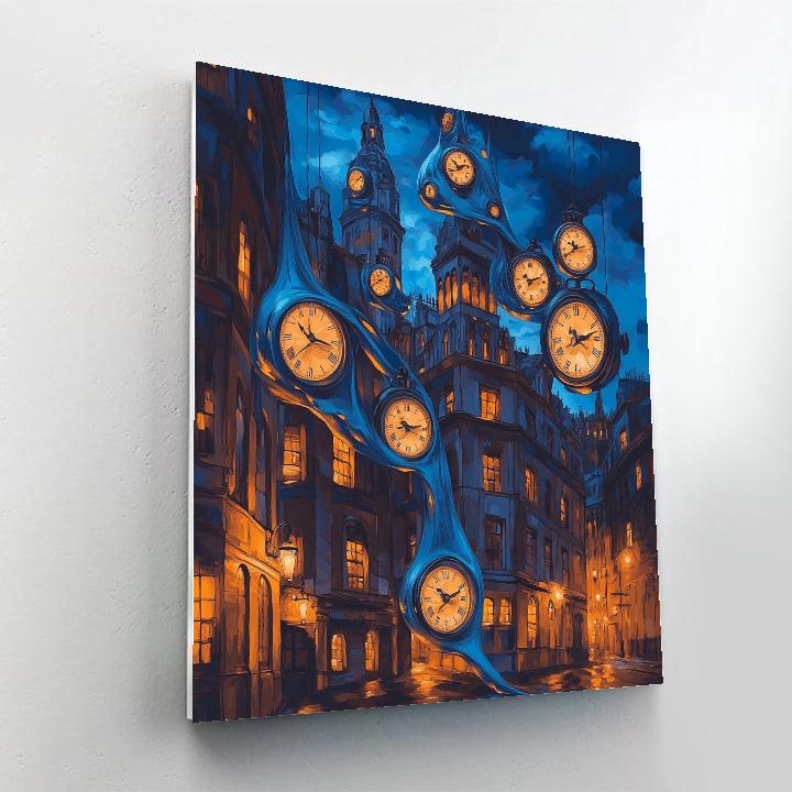 Salvador Dali Inspired Dreamy Cityscape Numbered painting kits