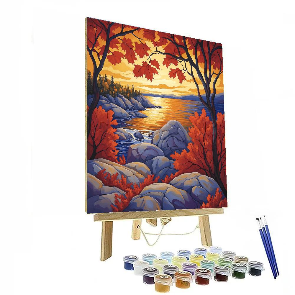 A.Y. Jackson Inspired Algoma Autumn Expanse paint by color