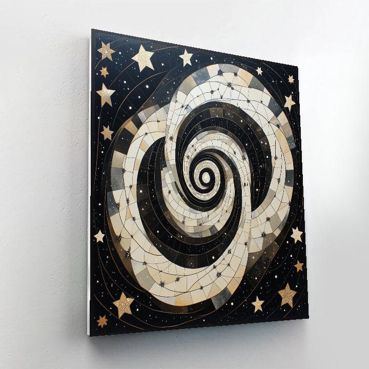 M.C. Escher Inspired Fractal Celestial Weave Paint by numbers kits