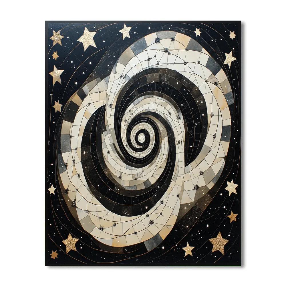 M.C. Escher Inspired Fractal Celestial Weave Paint by numbers kits