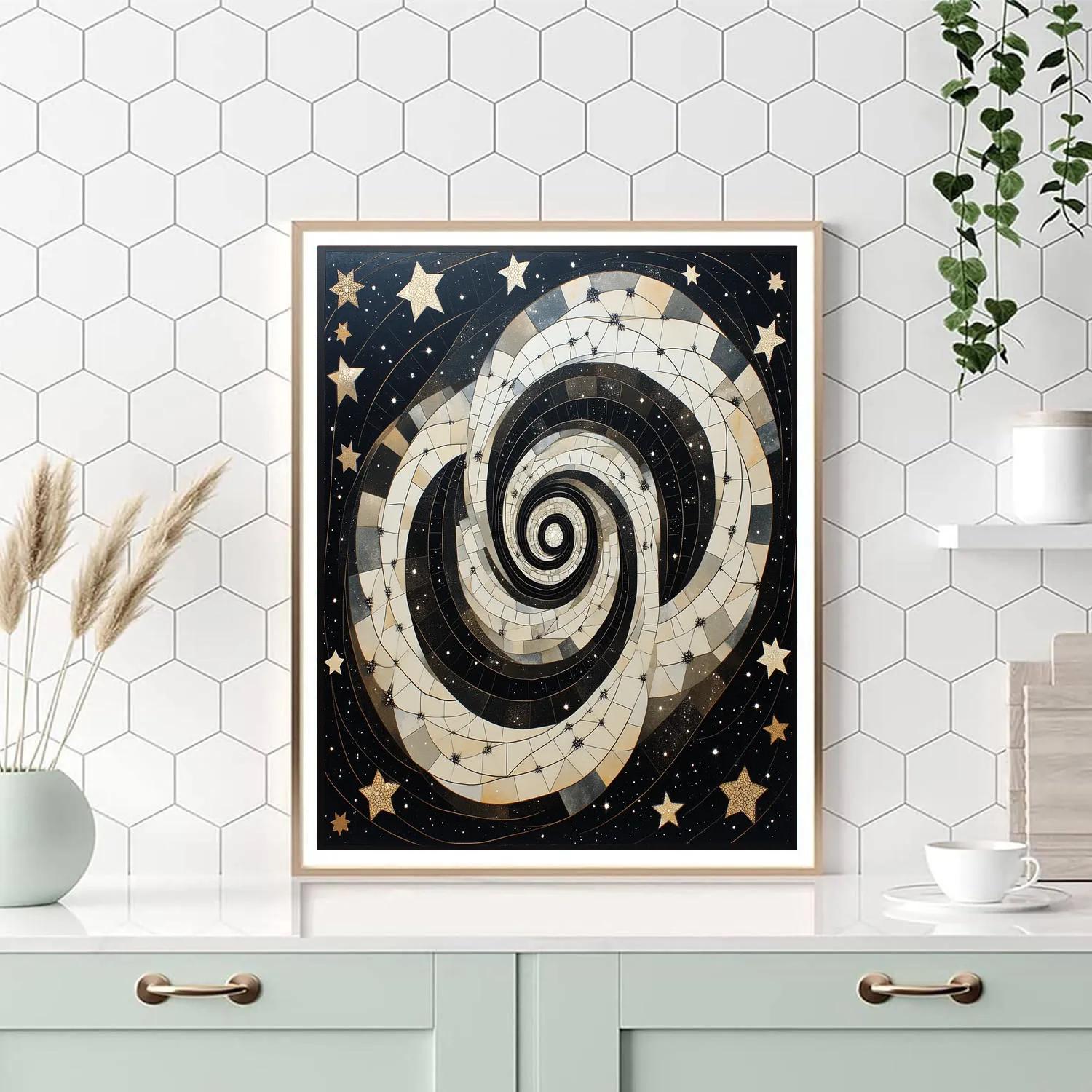 M.C. Escher Inspired Fractal Celestial Weave Paint by numbers kits