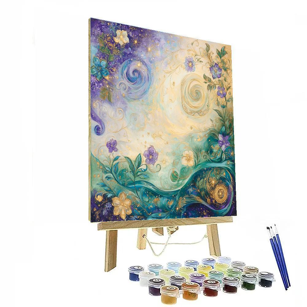Alphonse Mucha Inspired Cosmic Harmony Painting by numbers kit