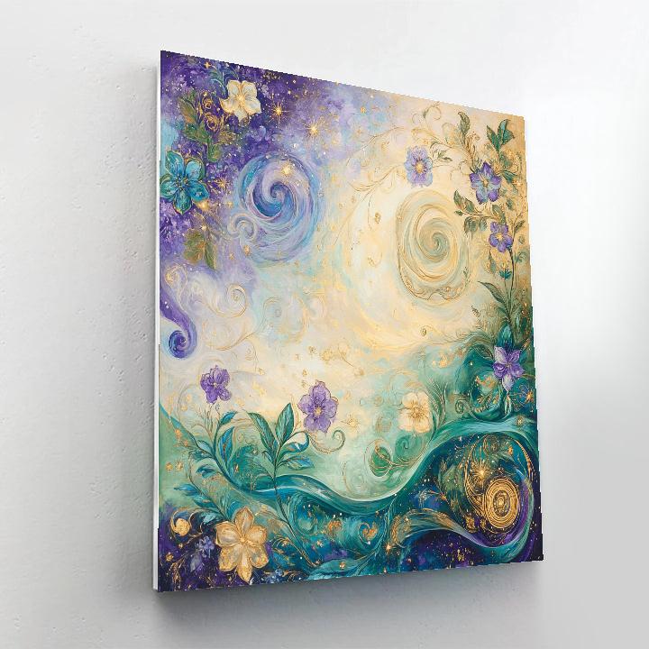Alphonse Mucha Inspired Cosmic Harmony Painting by numbers kit