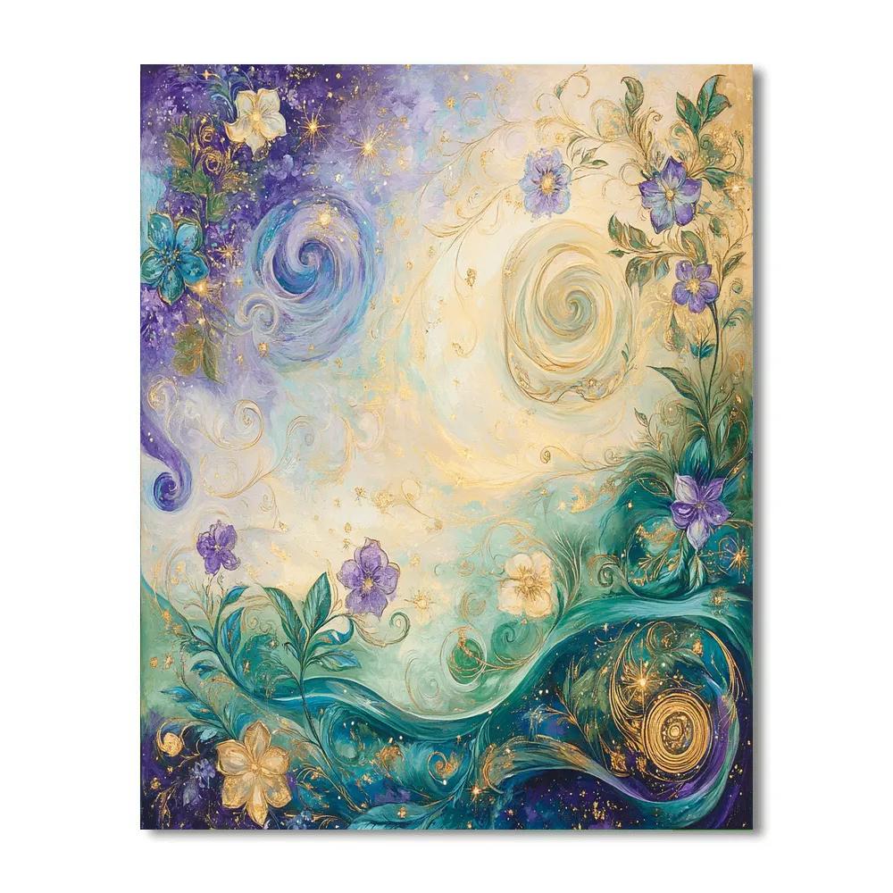 Alphonse Mucha Inspired Cosmic Harmony Painting by numbers kit