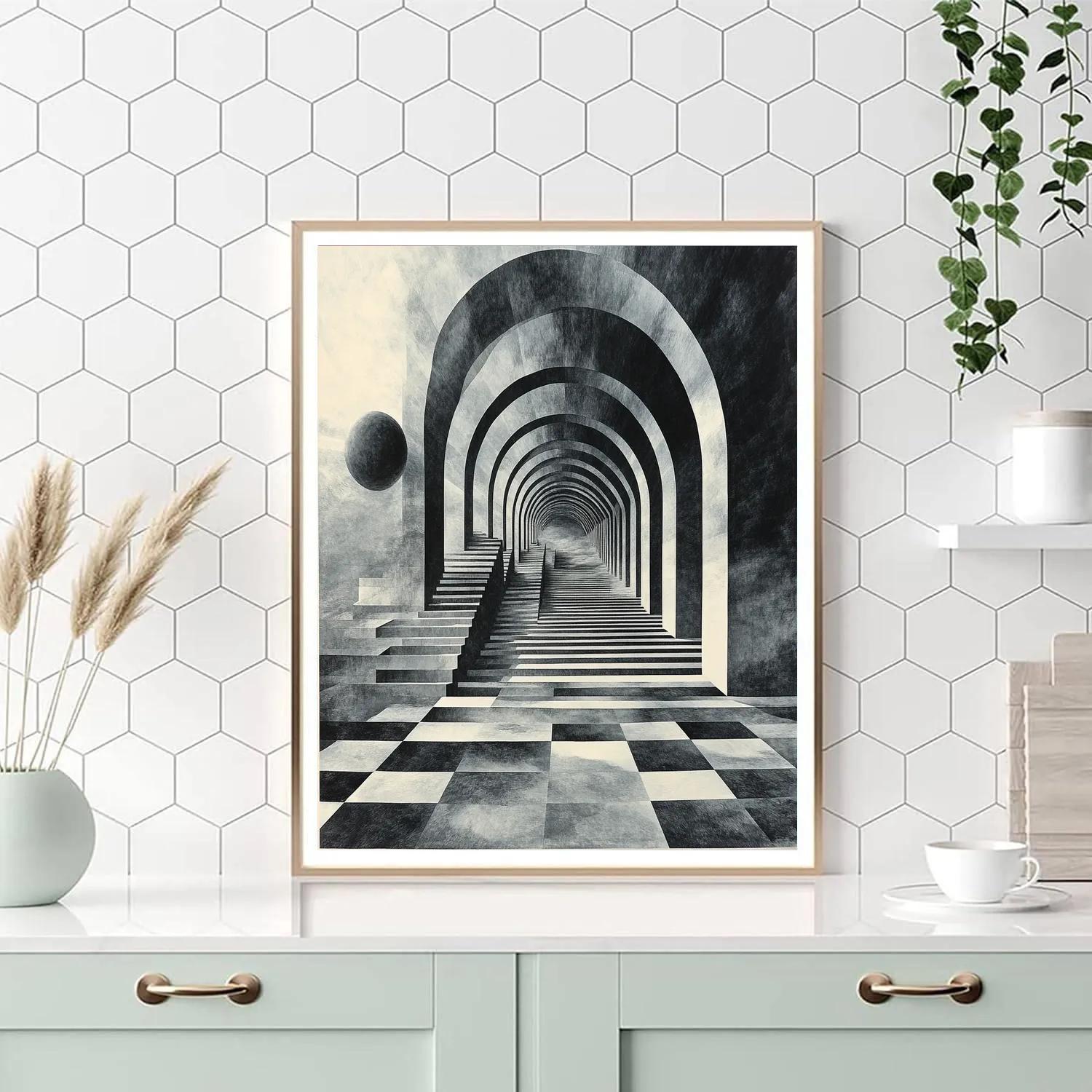 M C Escher Inspired Infinite Labyrinth Patterns Painting by numbers kit