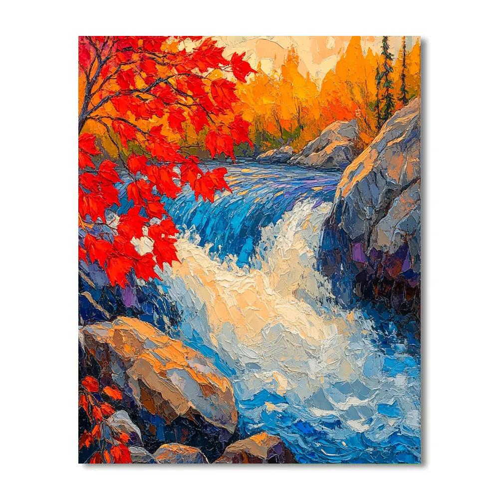 A Y Jackson Inspired Autumn Rapids Symphony Paint by numbers art