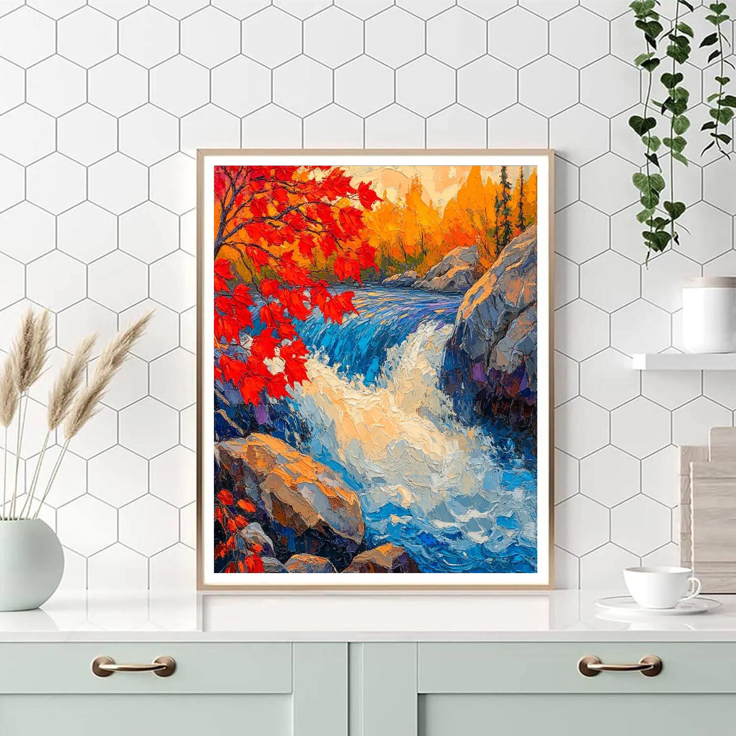 A Y Jackson Inspired Autumn Rapids Symphony Paint by numbers art